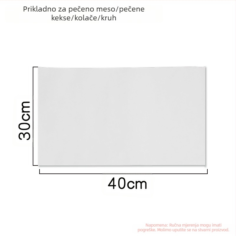 Specijalni papir za pečenje Silikonski papir za ulje Kuhinjski papir koji upija ulje Pećnica na visokim temperaturama Specijalni papir za ulje Papir za pečenje s uljem za kolače Papir za pečenje