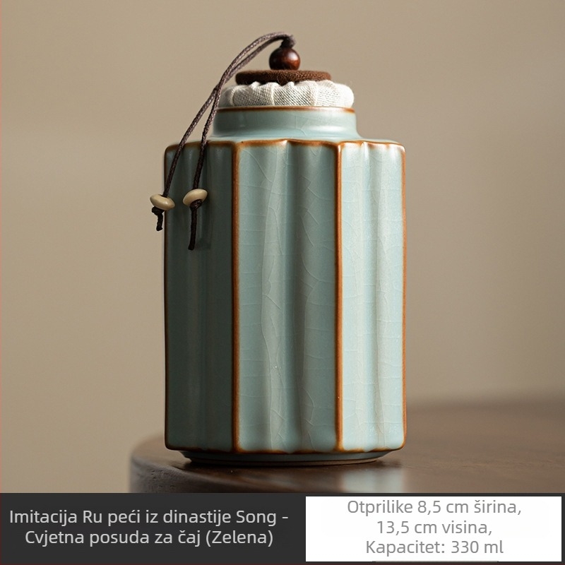 Dehua Ru peć za čaj keramička staklenka za čaj zatvorena staklenka kućna kineska prijenosna staklenka za pohranu čaja