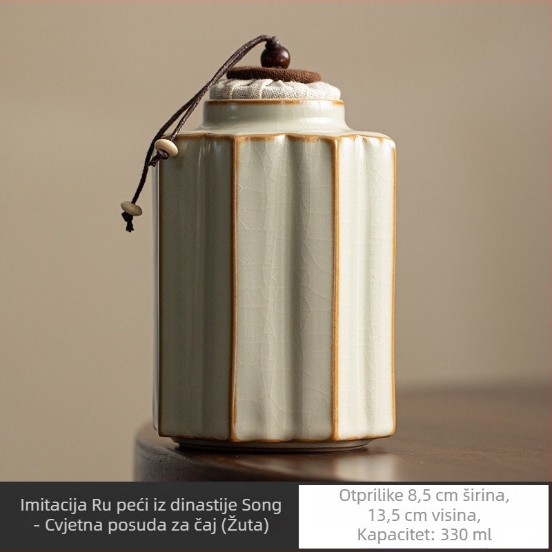 Dehua Ru peć za čaj keramička staklenka za čaj zatvorena staklenka kućna kineska prijenosna staklenka za pohranu čaja
