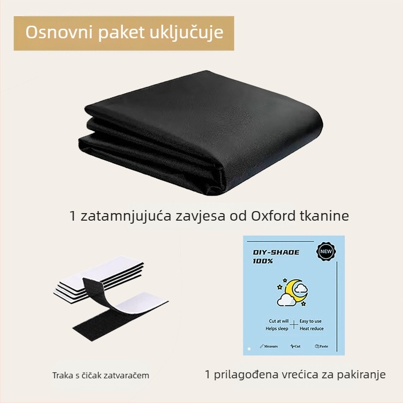 Prekogranična vanjska trgovina Amazon DIY Izrezivanje po mjeri Potpuno zamračujuća Oxfordska tkanina Magična traka Zavjesa Suncokret Magična traka Ugradnja