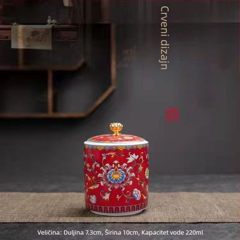 Izravna opskrba tvornice, limenke čaja u boji emajla, male keramičke zatvorene kućanske limenke, limenke za pohranu čaja u stilu palače, male poklon limenke čaja