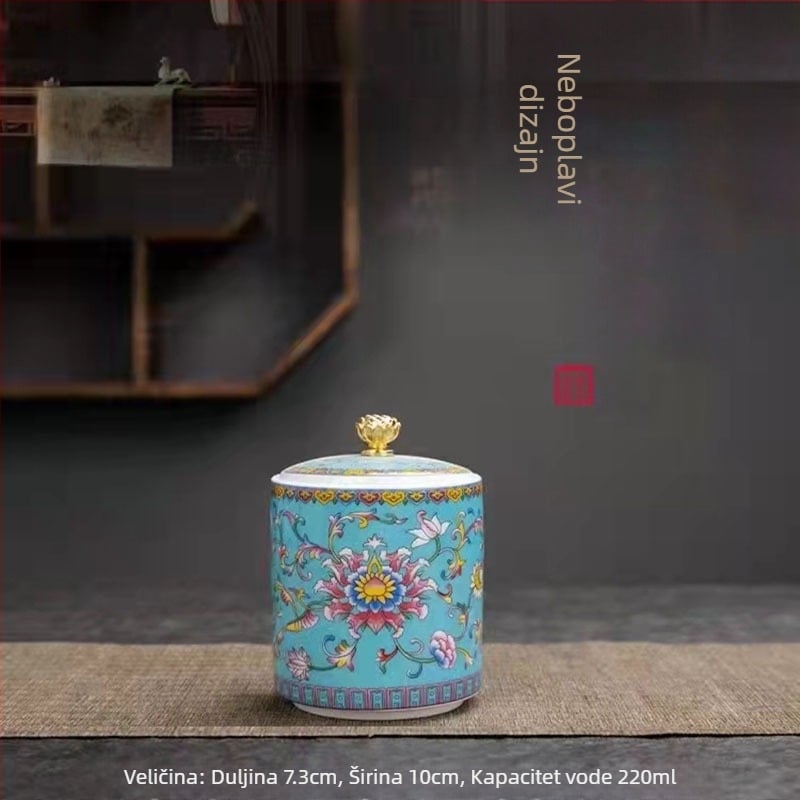 Izravna opskrba tvornice, limenke čaja u boji emajla, male keramičke zatvorene kućanske limenke, limenke za pohranu čaja u stilu palače, male poklon limenke čaja