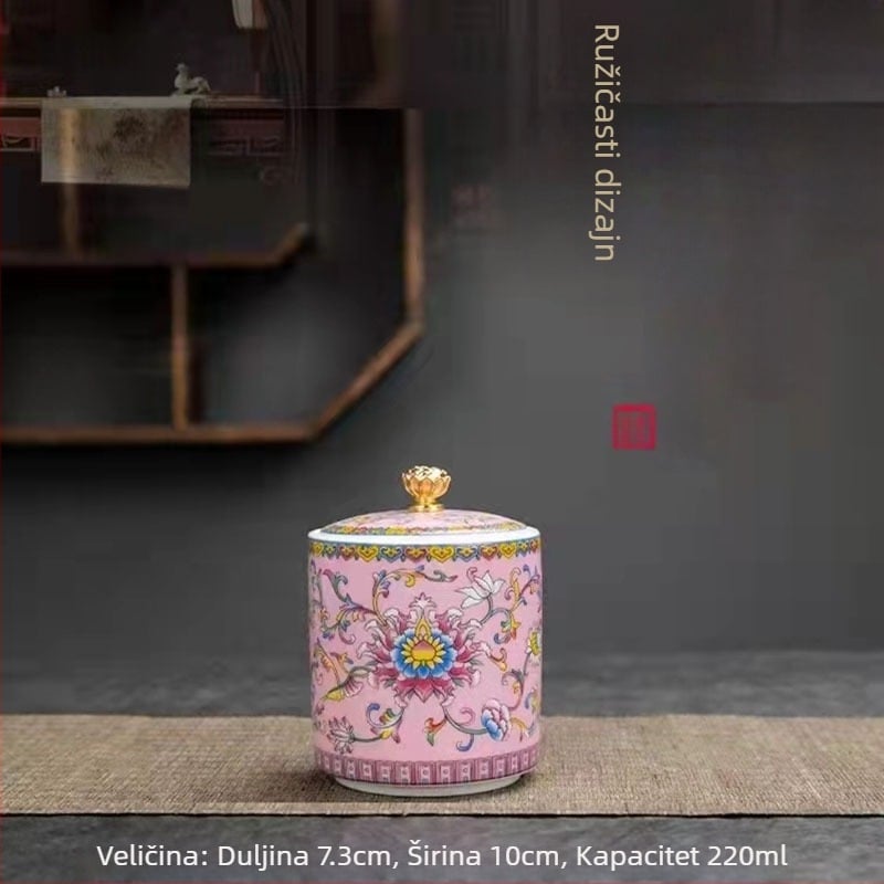 Izravna opskrba tvornice, limenke čaja u boji emajla, male keramičke zatvorene kućanske limenke, limenke za pohranu čaja u stilu palače, male poklon limenke čaja