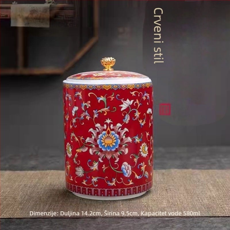 Izravna opskrba tvornice, limenke čaja u boji emajla, male keramičke zatvorene kućanske limenke, limenke za pohranu čaja u stilu palače, male poklon limenke čaja