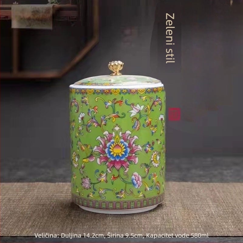 Izravna opskrba tvornice, limenke čaja u boji emajla, male keramičke zatvorene kućanske limenke, limenke za pohranu čaja u stilu palače, male poklon limenke čaja