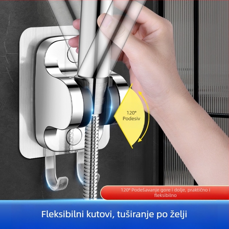 Nosač za tuš bez bušenja, pribor za viseću glavu za kišu, podesiva baza za tuš u kupaonici, sušenje cvijeća, fiksni artefakt