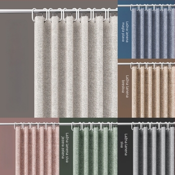 Izravna opskrba iz tvornice preko granice, 230 g zadebljane imitacije lana za tuširanje, vodootporne i otporne na plijesan, poliesterske tkanine za kupaonicu, spremne zalihe