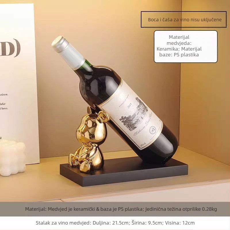 Vrijeme i vrijeme Crveni stalak za vino Veleprodaja ukrasa Svjetlo Luksuzni dnevni boravak Komoda Ukrasi za vinski ormarić Ukras za vinski stalak Visokorazinski osjećaj