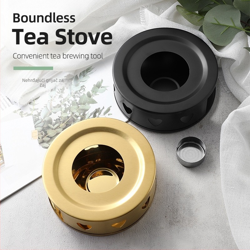 Grijač za čaj od nehrđajućeg čelika, okrugli grijaći podloga za svijeće, vanjski praktični grijač, veleprodaja