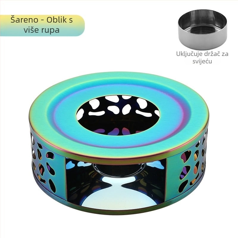 Grijač za čaj od nehrđajućeg čelika, okrugli grijaći podloga za svijeće, vanjski praktični grijač, veleprodaja