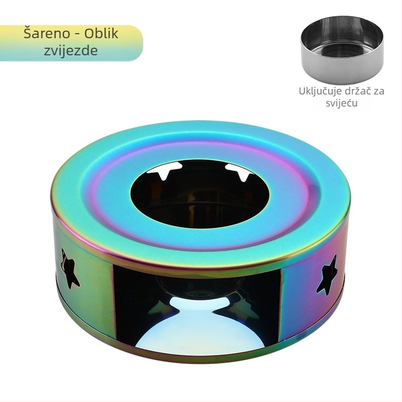 Grijač za čaj od nehrđajućeg čelika, okrugli grijaći podloga za svijeće, vanjski praktični grijač, veleprodaja