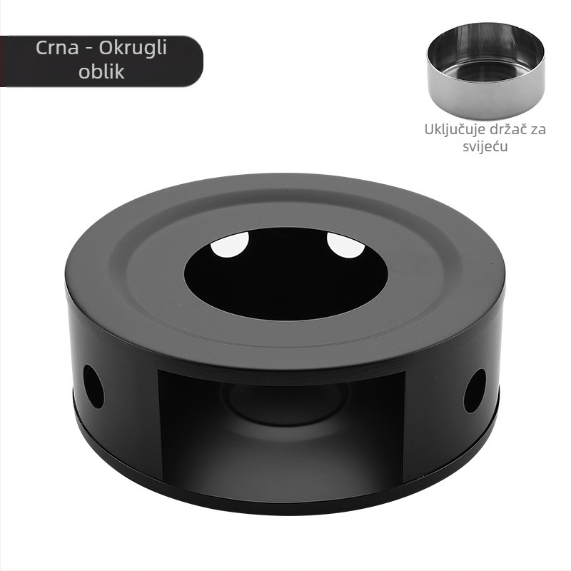 Grijač za čaj od nehrđajućeg čelika, okrugli grijaći podloga za svijeće, vanjski praktični grijač, veleprodaja