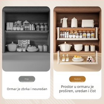 Uvlačivi kuhinjski stalak za pohranu začina, ormarić za artefakte, slojevit viseći ormarić za košare, viseći ormarić, viseća polica