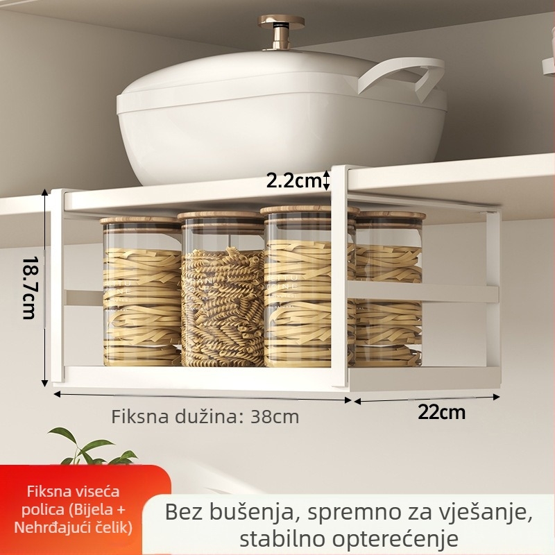 Uvlačivi kuhinjski stalak za pohranu začina, ormarić za artefakte, slojevit viseći ormarić za košare, viseći ormarić, viseća polica