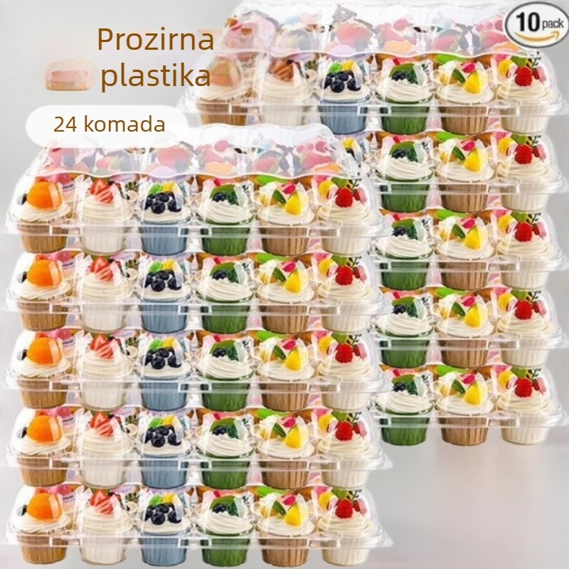 (24 rešetke x 10 setova) Držači za kolačiće koji se mogu slagati, s 240 košarica za kolačiće, za pečenje slastica