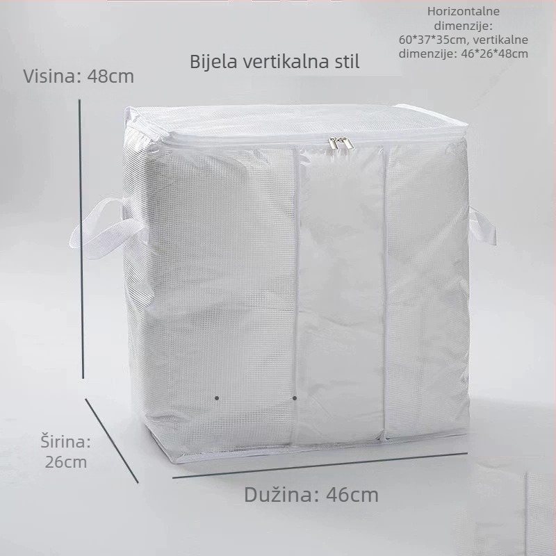 Vrećica za pohranu popluna, prozirna torba za pohranu, kutija za pohranu odjeće, ormar za selidbu, kutija za pohranu, ormarić za pohranu