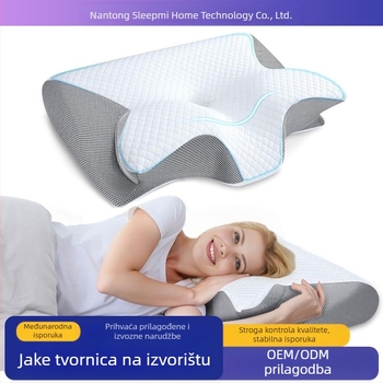 Prekogranični Amazon Roll Horn Butterfly jastuk od memorijske pjene s sporim odskokom Kućni jastuk od memorijske pjene s nultim pritiskom za zaštitu vratne kralježnice