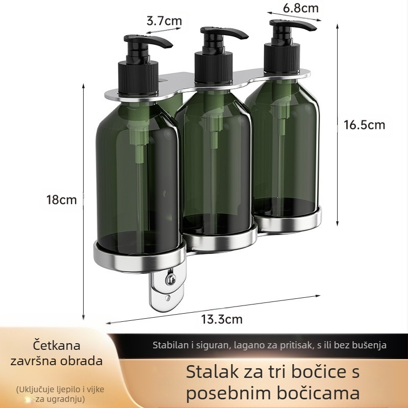 Dozator sapuna od nehrđajućeg čelika 304, neperforirani hotelski gel za tuširanje, dezinficijens za ruke, boca za prešu za prekogranični izvoz