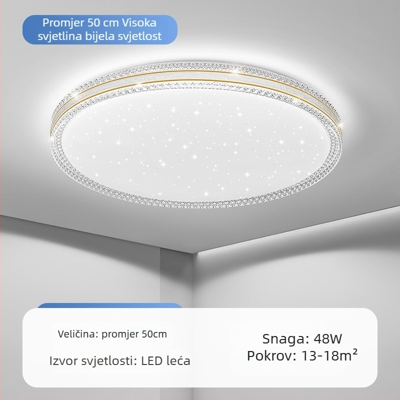 LED stropna lampa za glavnu spavaću sobu, jednostavna moderna lampa za dnevni boravak, okrugla soba, radna soba, balkon, prolaz, nova lampa