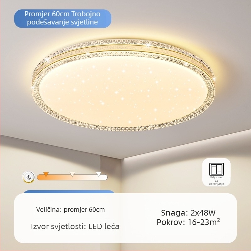 LED stropna lampa za glavnu spavaću sobu, jednostavna moderna lampa za dnevni boravak, okrugla soba, radna soba, balkon, prolaz, nova lampa