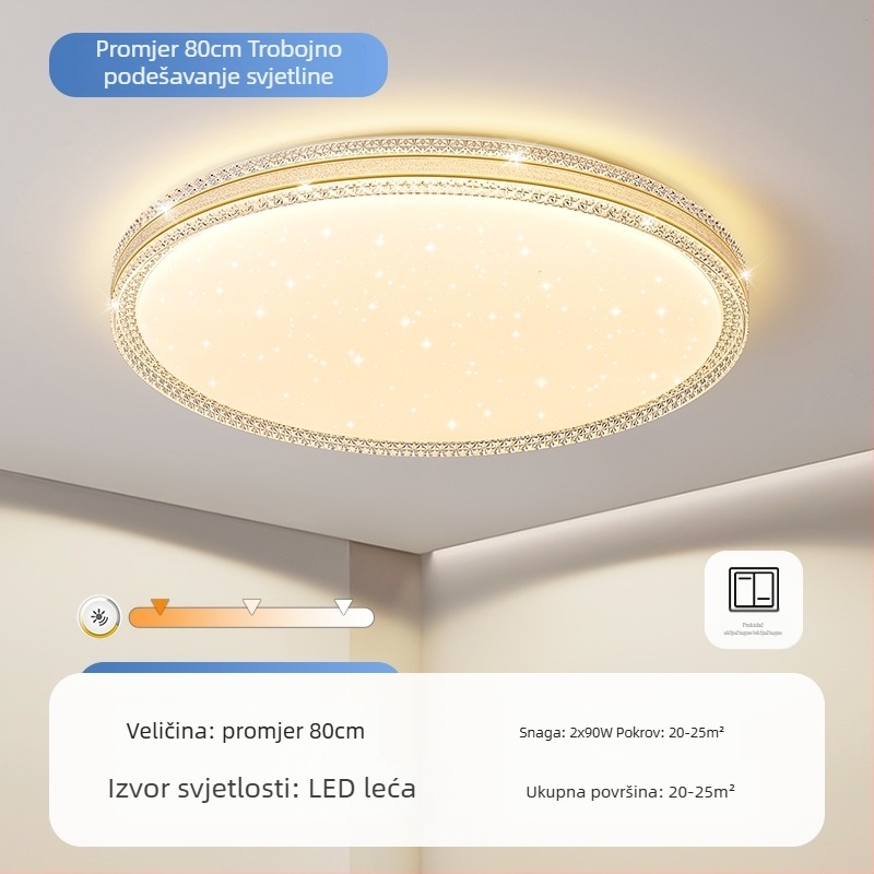 LED stropna lampa za glavnu spavaću sobu, jednostavna moderna lampa za dnevni boravak, okrugla soba, radna soba, balkon, prolaz, nova lampa