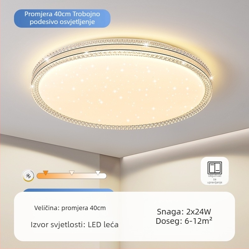 LED stropna lampa za glavnu spavaću sobu, jednostavna moderna lampa za dnevni boravak, okrugla soba, radna soba, balkon, prolaz, nova lampa