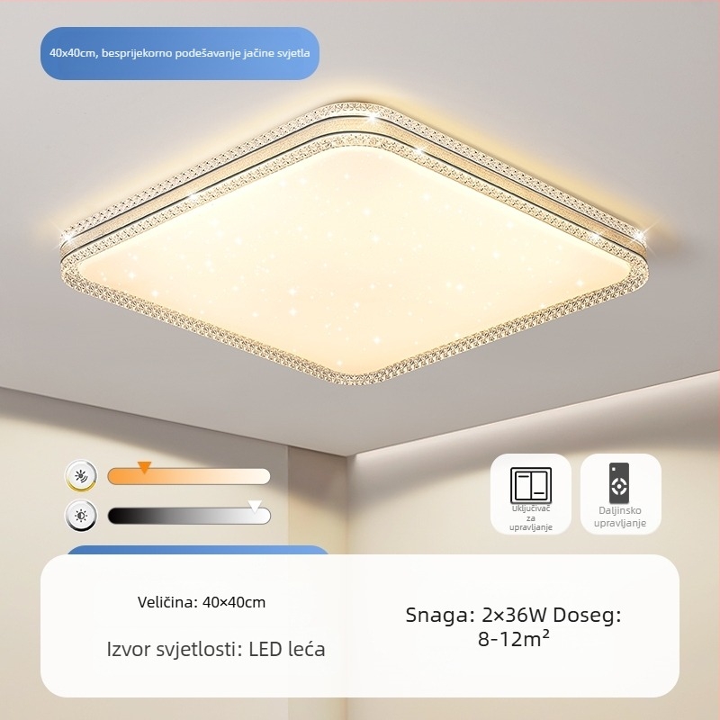 LED stropna lampa za glavnu spavaću sobu, jednostavna moderna lampa za dnevni boravak, okrugla soba, radna soba, balkon, prolaz, nova lampa