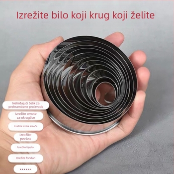 Kalup od čeličnog prstena Bobo okrugli kalup kalup za torte prstenovi za tijesto puni set pečenih prstenova za mousse od knedli Sikang kalup