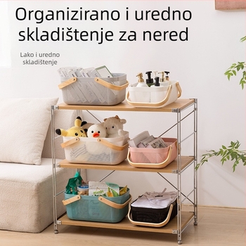 Prijenosna košara za pohranu u odgovarajućoj cijeni, kućanska košara za pohranu u kuhinji, plava košara za povrće i voće u japanskom stilu, plava košara za pohranu u kupaonici