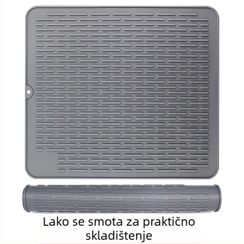 Silikonska prostirka za odvod za kuhinjsku radnu površinu, podloga za podmetač, prostirka za blagovaonski stol, neklizajuća daska za rezanje, fiksna toplinska izolacijska prostirka, podloga za lonce, podloga za zdjele, antipermanentna prostirka