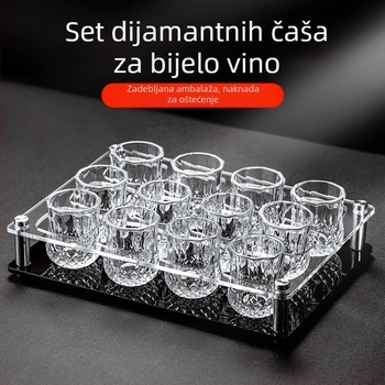 Odjeljenje za čaše za bijelo vino Home Light Luxury 50 ml Jedna ili dvije dijamantne male čaše za vino Jedna šalica Jedna Dvije čaše Odjeljenje za čaše za vino