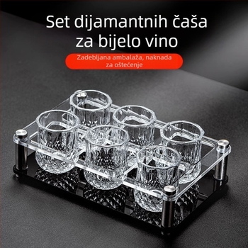 Odjeljenje za čaše za bijelo vino Home Light Luxury 50 ml Jedna ili dvije dijamantne male čaše za vino Jedna šalica Jedna Dvije čaše Odjeljenje za čaše za vino