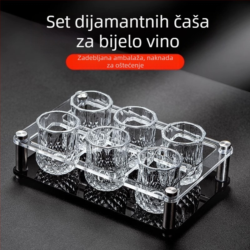 Odjeljenje za čaše za bijelo vino Home Light Luxury 50 ml Jedna ili dvije dijamantne male čaše za vino Jedna šalica Jedna Dvije čaše Odjeljenje za čaše za vino