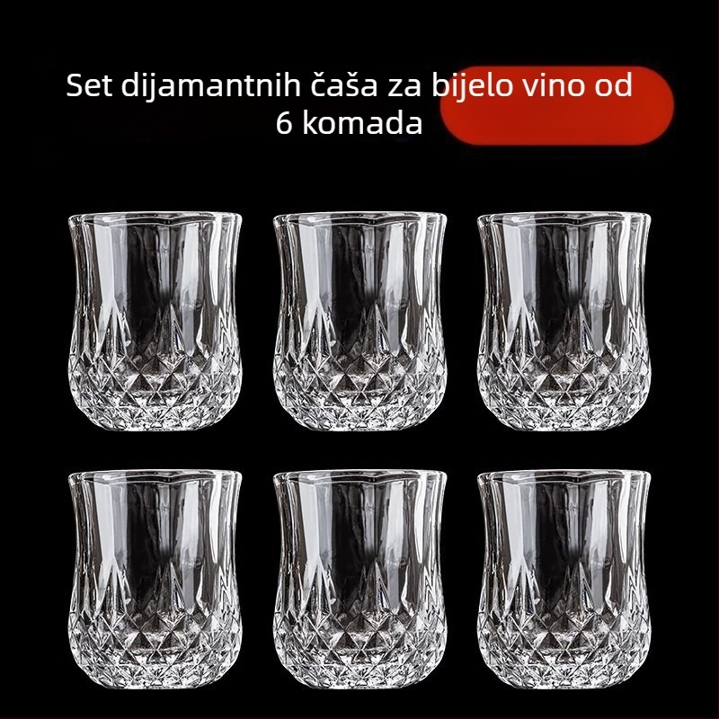 Odjeljenje za čaše za bijelo vino Home Light Luxury 50 ml Jedna ili dvije dijamantne male čaše za vino Jedna šalica Jedna Dvije čaše Odjeljenje za čaše za vino