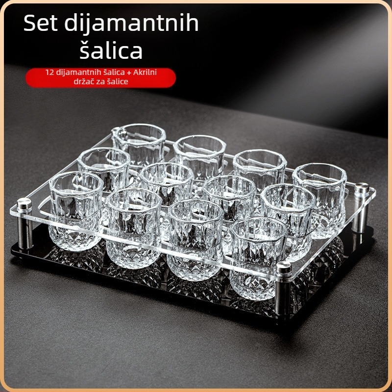 Odjeljenje za čaše za bijelo vino Home Light Luxury 50 ml Jedna ili dvije dijamantne male čaše za vino Jedna šalica Jedna Dvije čaše Odjeljenje za čaše za vino