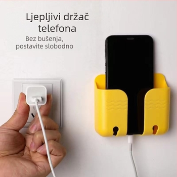 Kutija za pohranu daljinskog upravljača, zidna kutija, zidna kutija za mobitel bez bušilice, kreativni stalak za ključeve u dnevnoj sobi