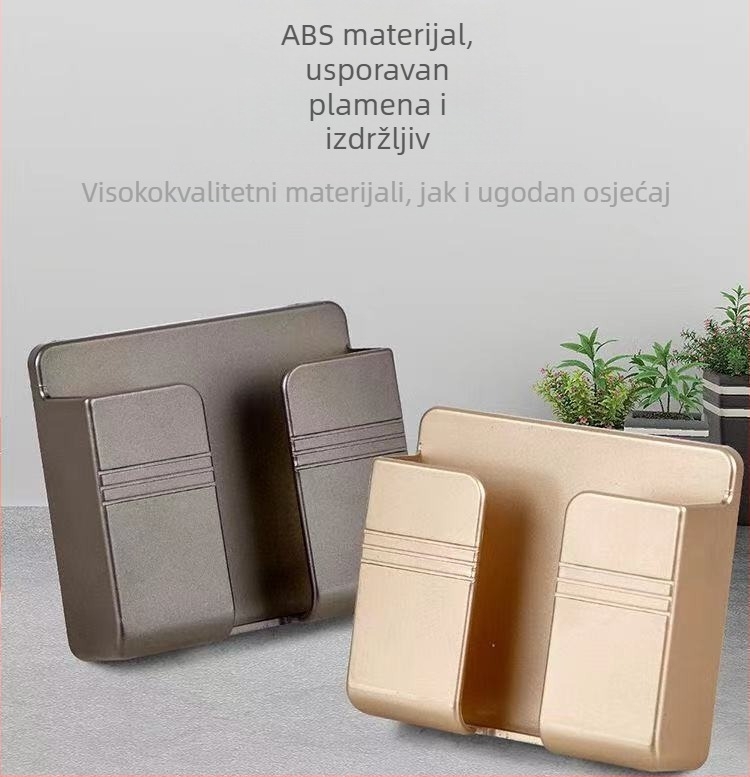 Kutija za pohranu daljinskog upravljača, zidna kutija, zidna kutija za mobitel bez bušilice, kreativni stalak za ključeve u dnevnoj sobi