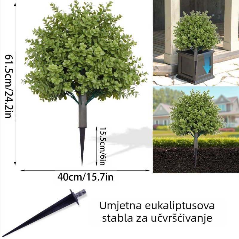 Prekogranična, vruća simulacija cedrovine eukaliptusa, sa šiljastim i lako rastavljivim simulacijskim stablom