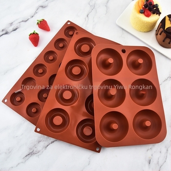 Silikonski kalup za krafne, čokoladne kolačiće, puding, mousse, alati za pečenje, kalup za torte veličine 6, 8, 18 i više.