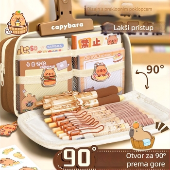 Capi Bar pernica za žene, visoka vrijednost Yan, veliki kapacitet, torba za pisanje za osnovnu školu, djevojčice, srednju školu, dječake, pernica