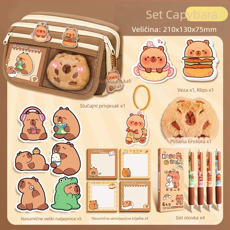 Capi Bar pernica za žene, visoka vrijednost Yan, veliki kapacitet, torba za pisanje za osnovnu školu, djevojčice, srednju školu, dječake, pernica