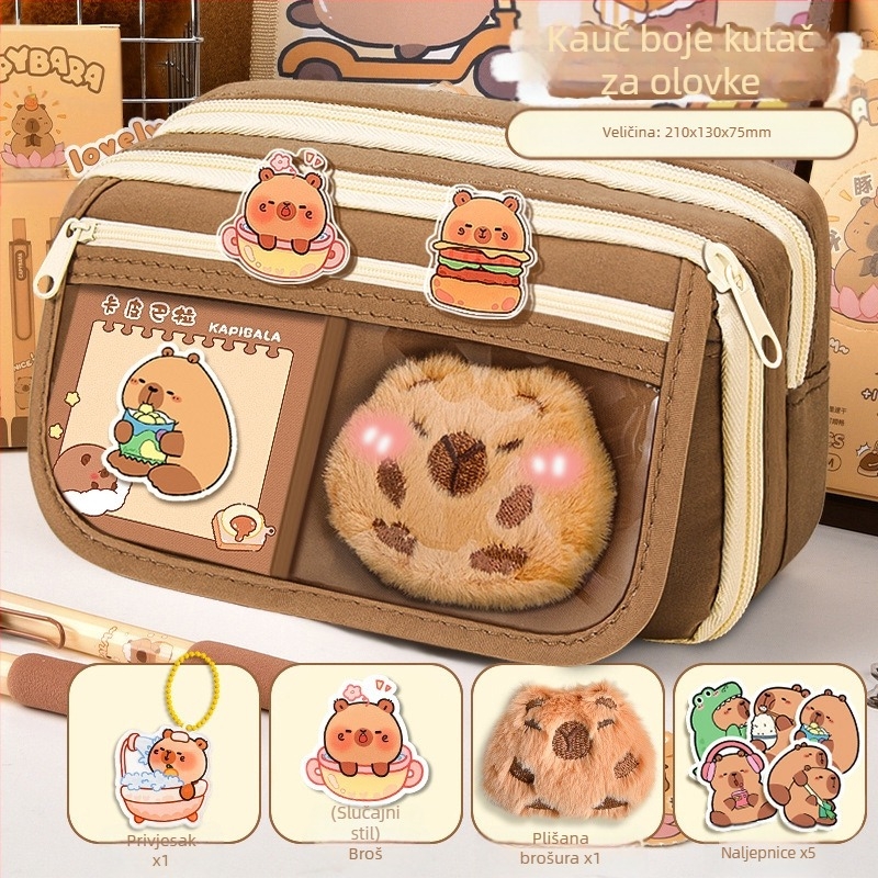 Capi Bar pernica za žene, visoka vrijednost Yan, veliki kapacitet, torba za pisanje za osnovnu školu, djevojčice, srednju školu, dječake, pernica