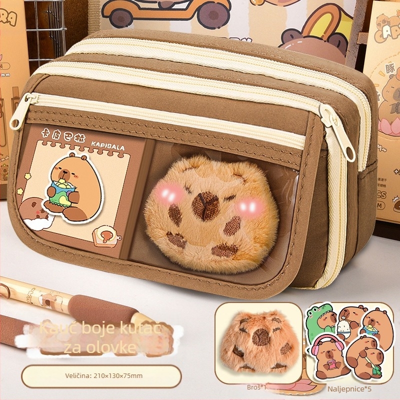 Capi Bar pernica za žene, visoka vrijednost Yan, veliki kapacitet, torba za pisanje za osnovnu školu, djevojčice, srednju školu, dječake, pernica