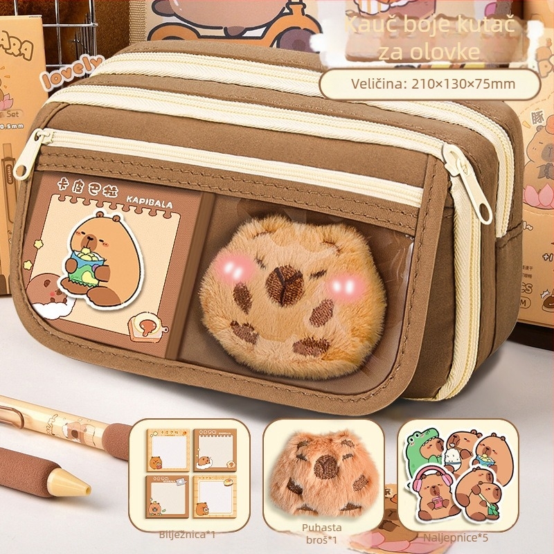 Capi Bar pernica za žene, visoka vrijednost Yan, veliki kapacitet, torba za pisanje za osnovnu školu, djevojčice, srednju školu, dječake, pernica