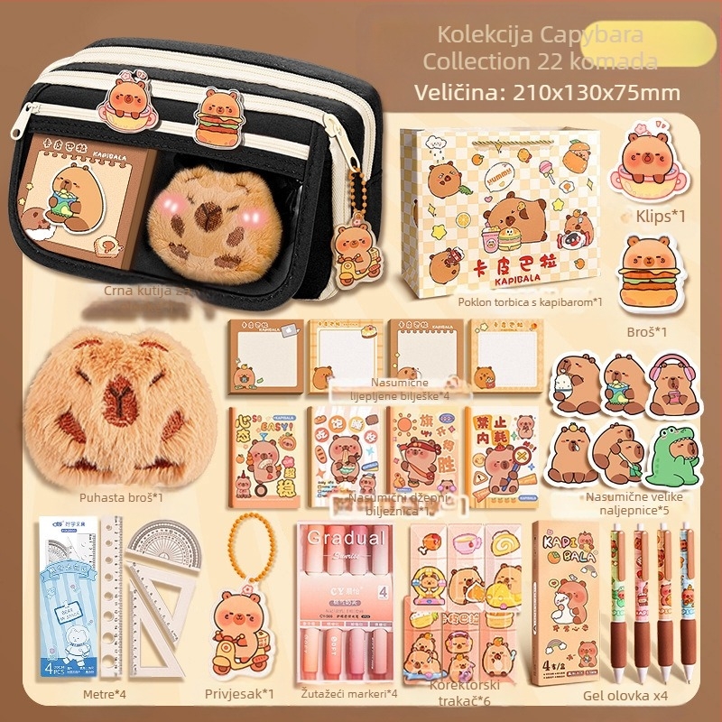 Capi Bar pernica za žene, visoka vrijednost Yan, veliki kapacitet, torba za pisanje za osnovnu školu, djevojčice, srednju školu, dječake, pernica