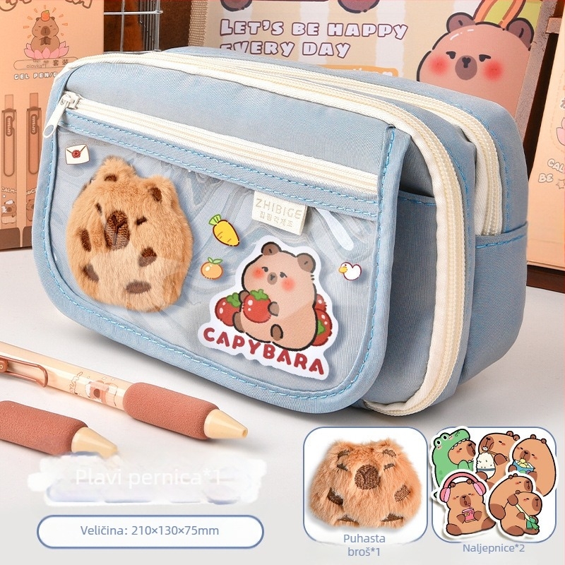 Capi Bar pernica za žene, visoka vrijednost Yan, veliki kapacitet, torba za pisanje za osnovnu školu, djevojčice, srednju školu, dječake, pernica