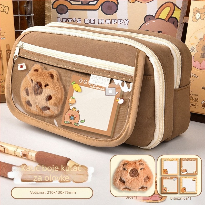 Capi Bar pernica za žene, visoka vrijednost Yan, veliki kapacitet, torba za pisanje za osnovnu školu, djevojčice, srednju školu, dječake, pernica