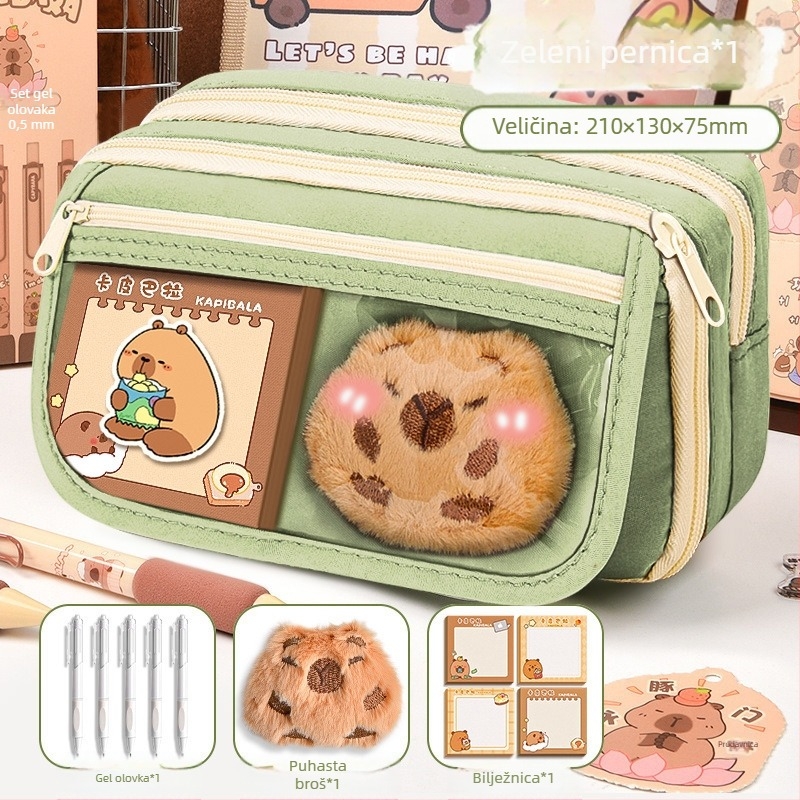 Capi Bar pernica za žene, visoka vrijednost Yan, veliki kapacitet, torba za pisanje za osnovnu školu, djevojčice, srednju školu, dječake, pernica