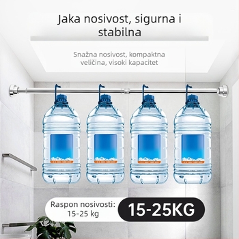 Prekogranično ekskluzivno za spajanje teleskopske šipke, neperforirane šipke za zavjesu za tuš od nehrđajućeg čelika, šipke za zavjese za vrata, šipke za sušilicu odjeće, šipke za zavjese za ormar