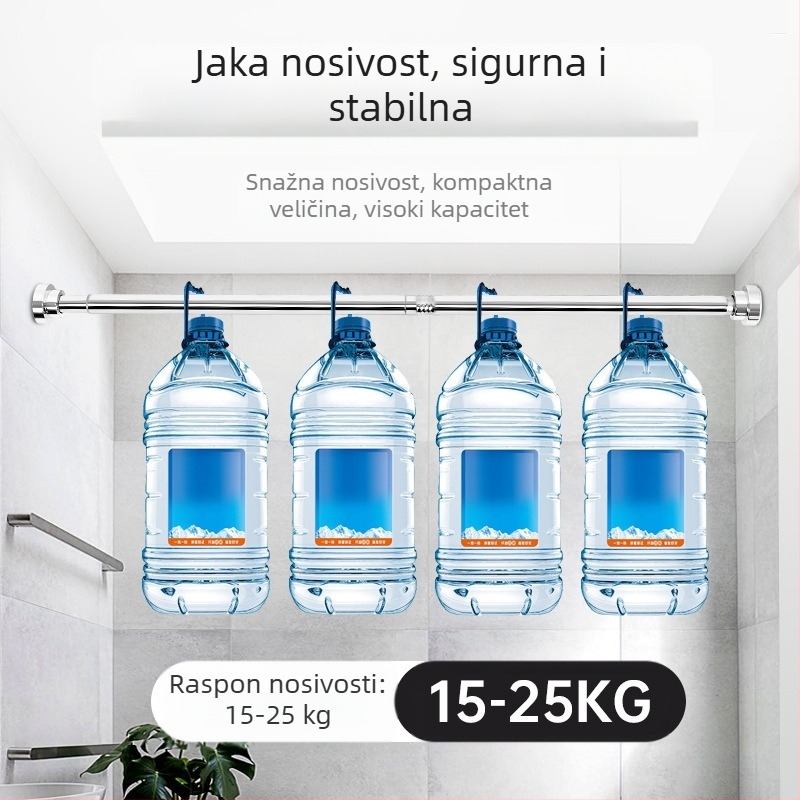 Prekogranično ekskluzivno za spajanje teleskopske šipke, neperforirane šipke za zavjesu za tuš od nehrđajućeg čelika, šipke za zavjese za vrata, šipke za sušilicu odjeće, šipke za zavjese za ormar